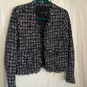 Dolce Cabo Black and White Tweed Blazer